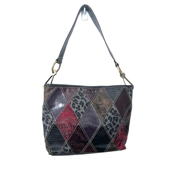 Naturalizer Handbags - Naturalizer Purse Patchwork Multi-Pattern Multi-Colour Shoulder Bag Festival